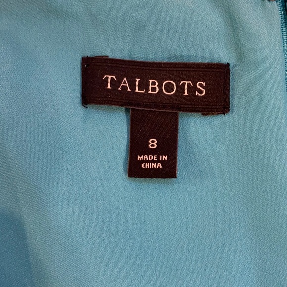 Talbots Turquoise Silk Dress - Picture 9 of 12